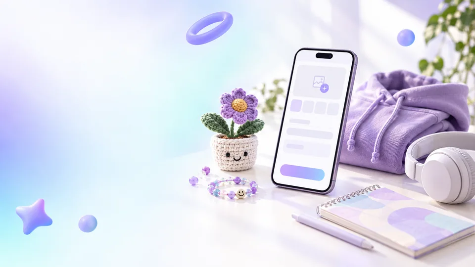 Смартфон, блокнот и наушники для первого объявления