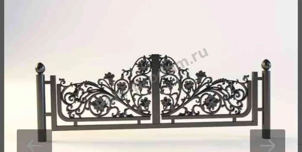 Каслинское литьё чугунное, решётка, ограда, забор, Цветы