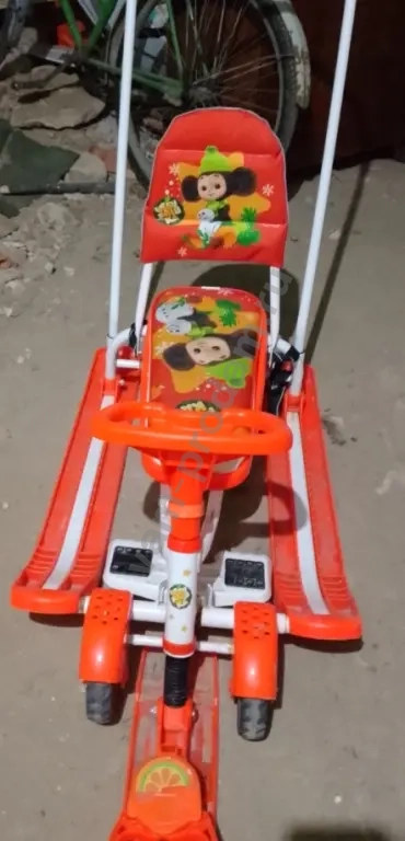 Санки с выдвижными колёсами