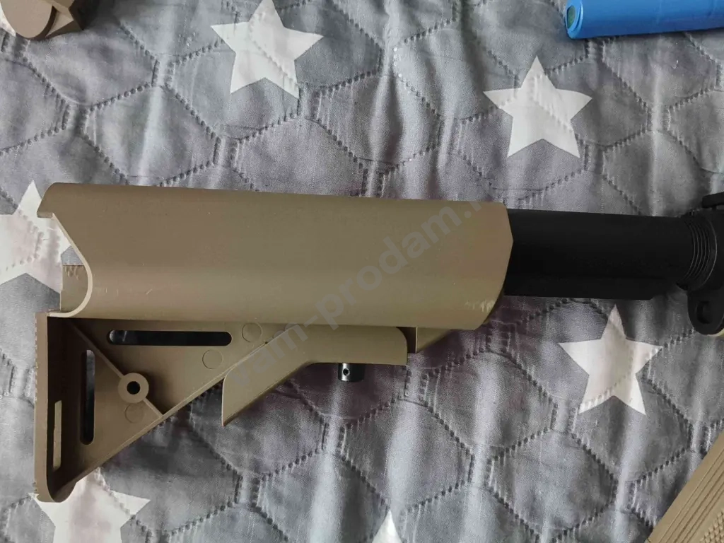 Автомат с орбизами Орбиган CYMA M4A1 V2 с металлом песочный Гидробол 10+