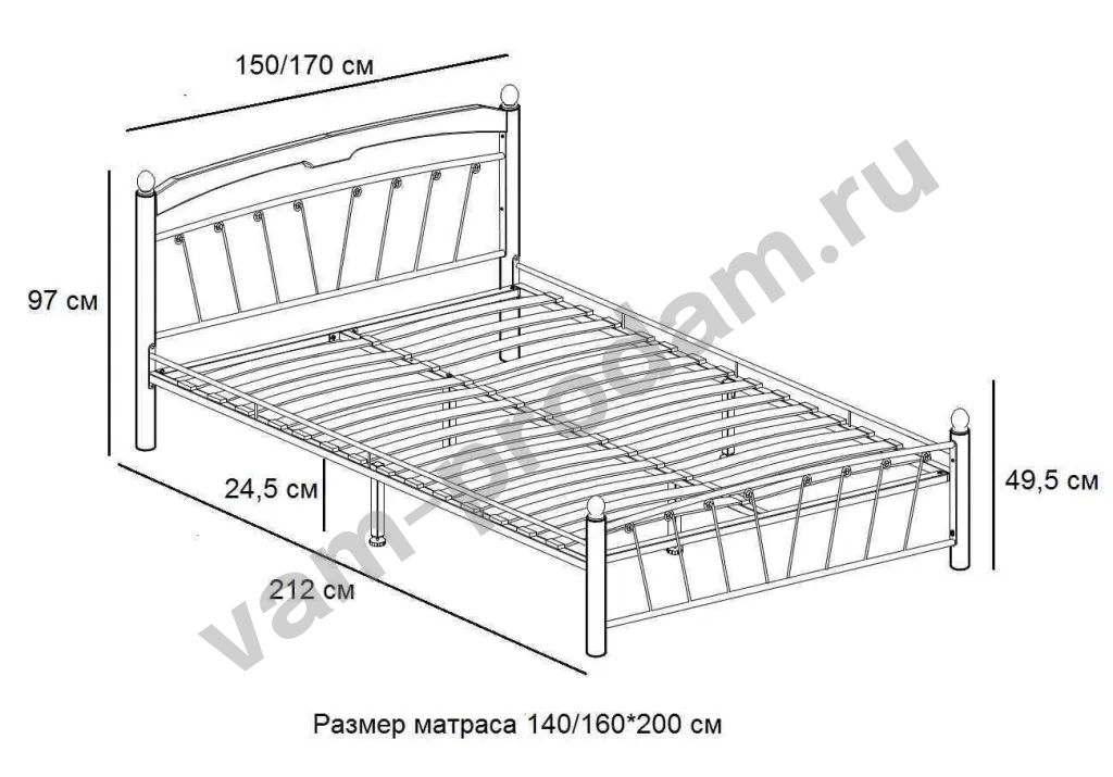 Кровать в Кованом стиле