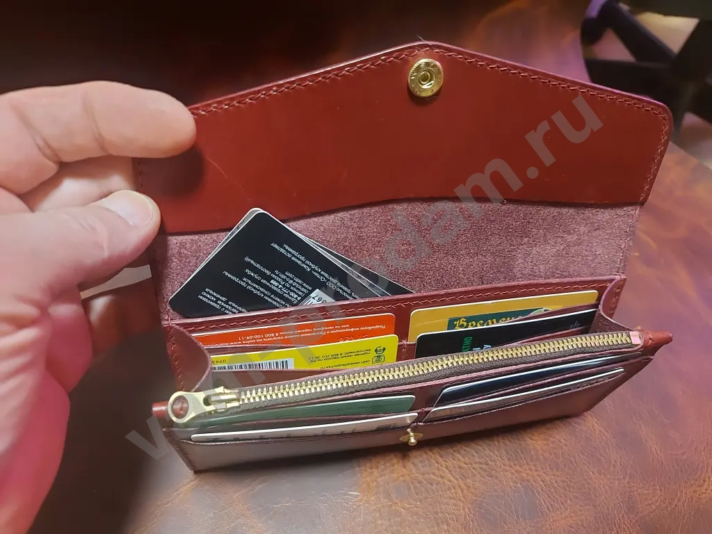 Классический женский кошелёк ручной работы