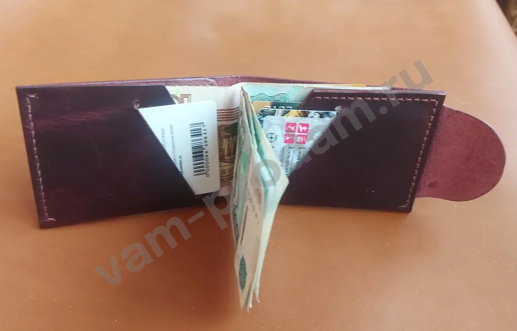 Кожаный кошелек Minimalist Bifold wallet 1