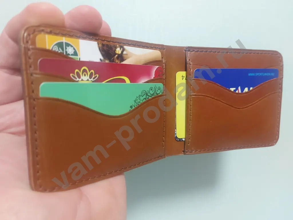 Кожаный кошелек бифолд
