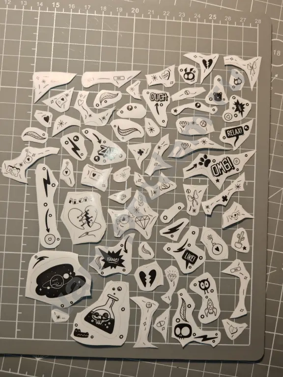 Остатки наклеек