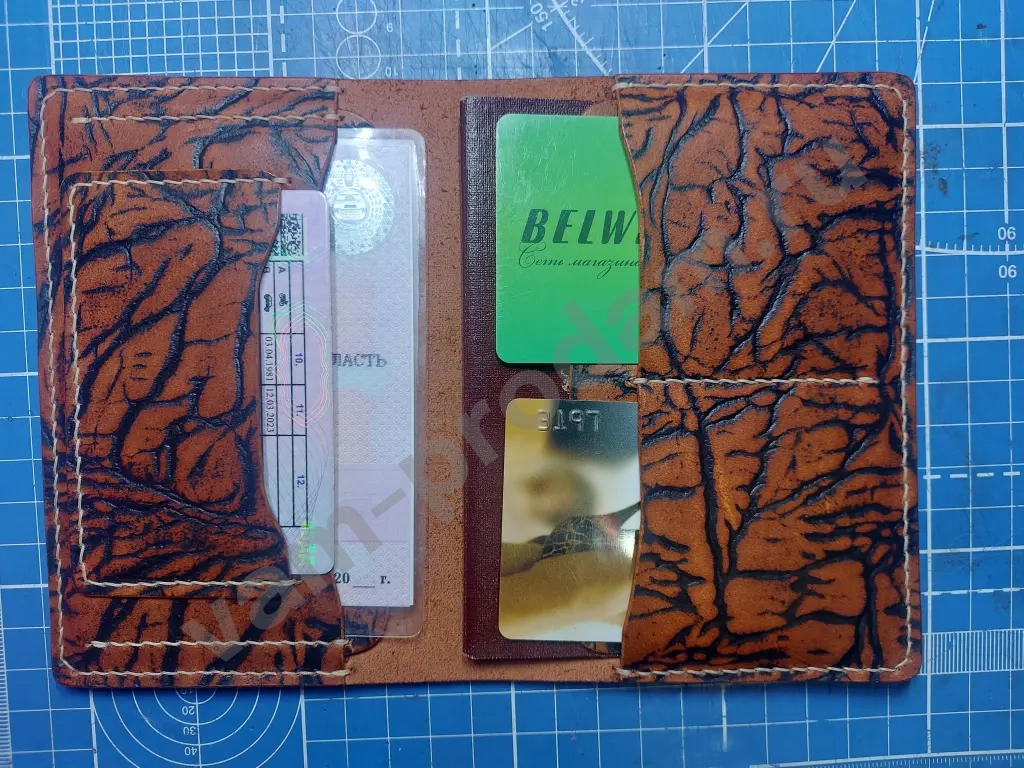 Обложка для автодокументов, паспорта из кожи