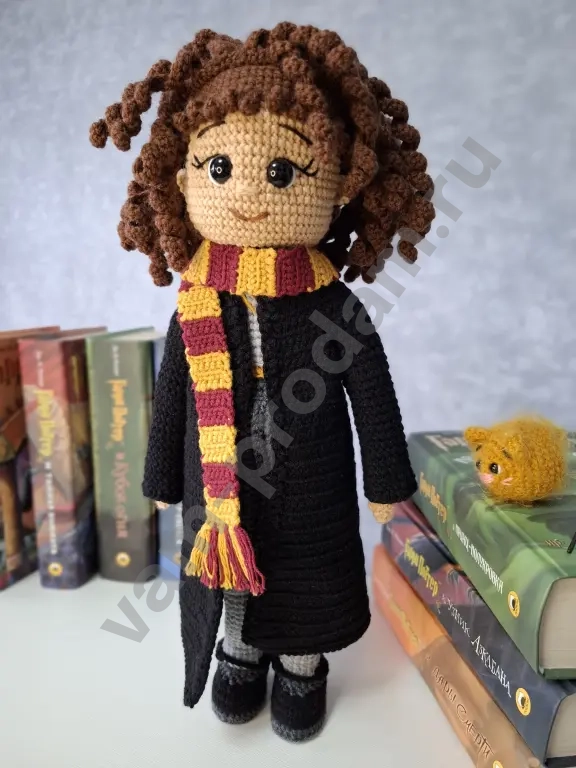Вязаная кукла ручной работы Гарри Поттер