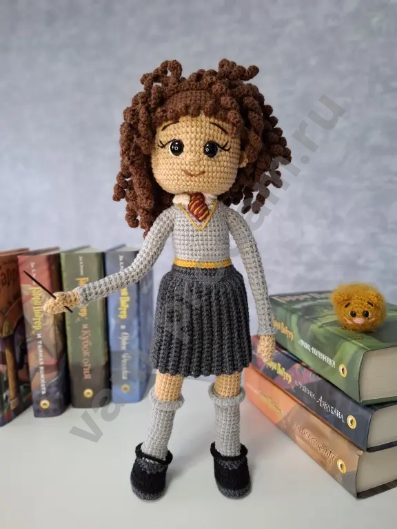 Вязаная кукла ручной работы Гарри Поттер