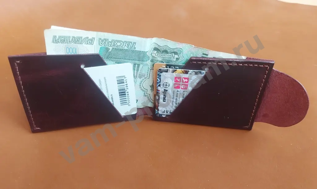 Кожаный кошелек Minimalist Bifold wallet 1