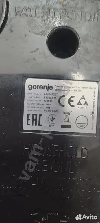 Турка на запчасти gorenie atcm730T