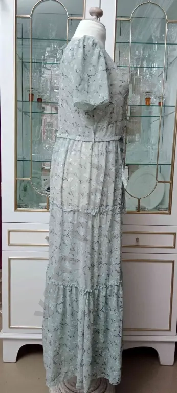 Платье шифон цвет шалфей 46 48