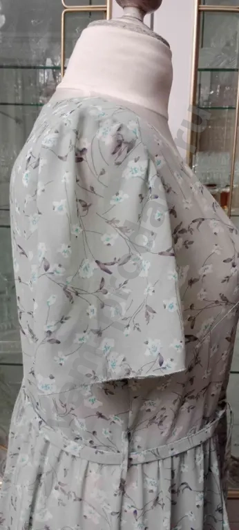 Платье шифон цвет шалфей 46 48