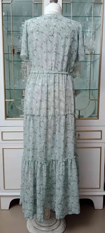 Платье шифон цвет шалфей 46 48