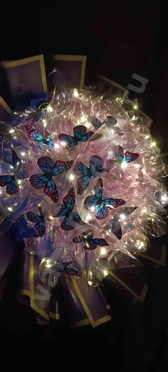 букеты из бабочек светящиеся