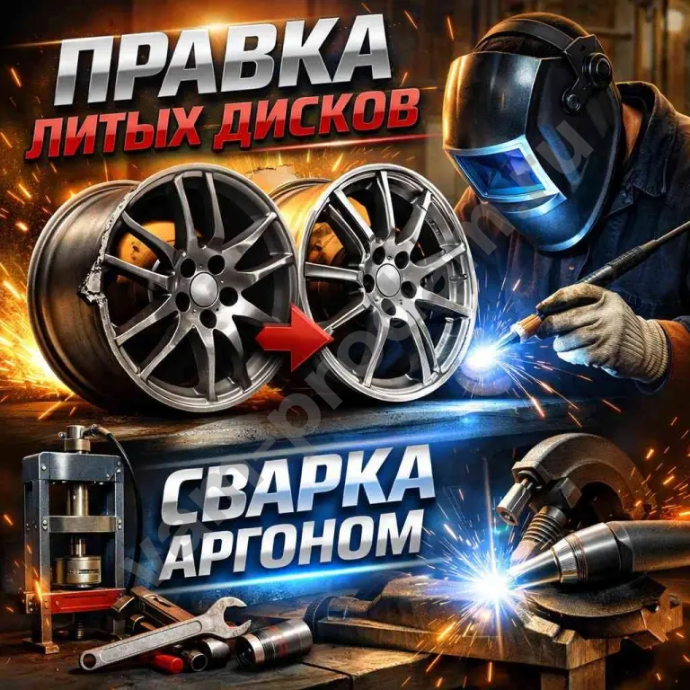 Правка литых,и штампованых дисков,сварка аргоном