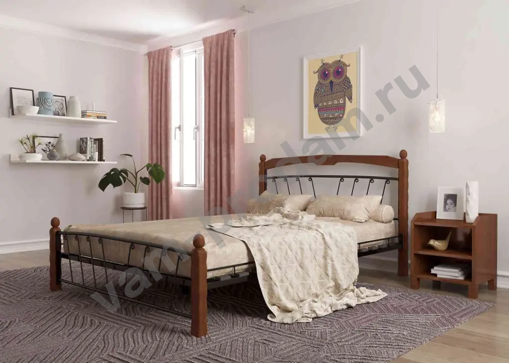 Кровать двуспальная кованая