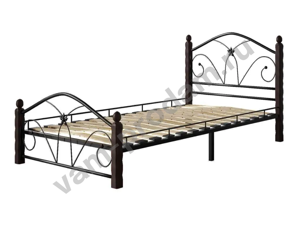 Кровать односпальная кованая