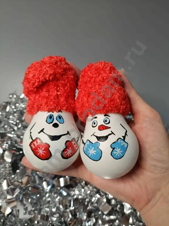 Снеговик Ёлочная игрушка ручной работы