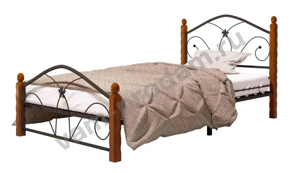 Кровать односпальная Кованая
