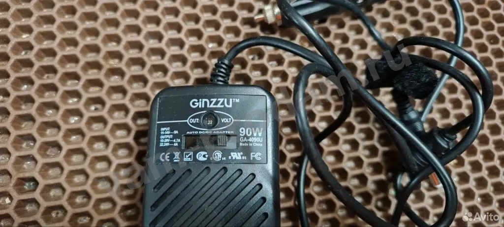 Адаптер питания автомобильный ginzzu ga-4090u