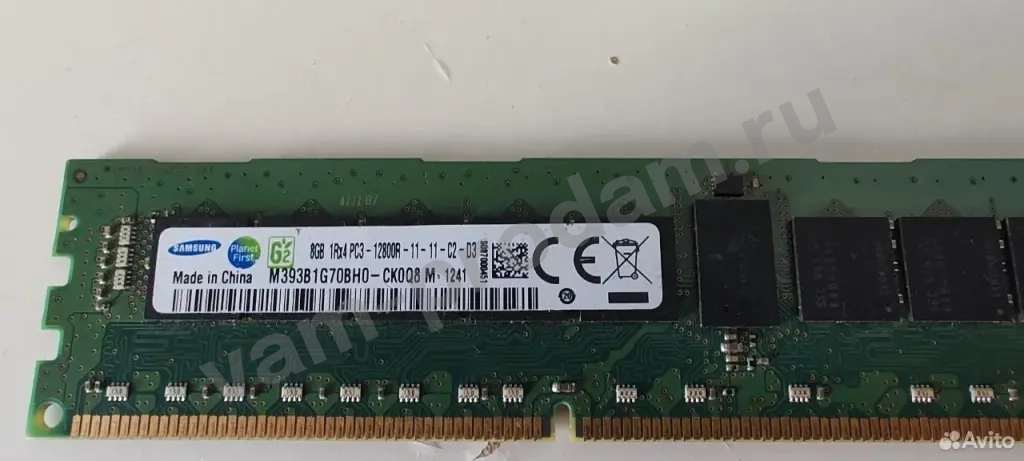 Память Samsung 8gb 1Rx4 PC3-12800R-11-11-C2-D3