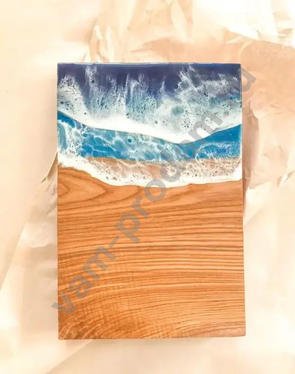 Доска со смолой из Ясеня и рисунком Море