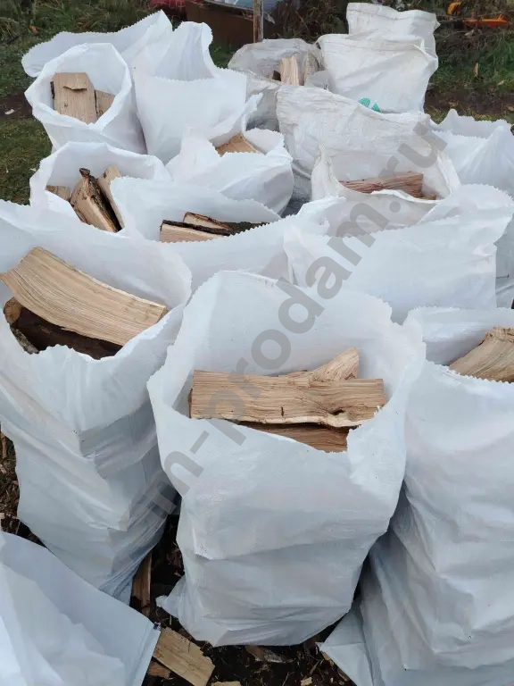 Дрова дубовые в мешках