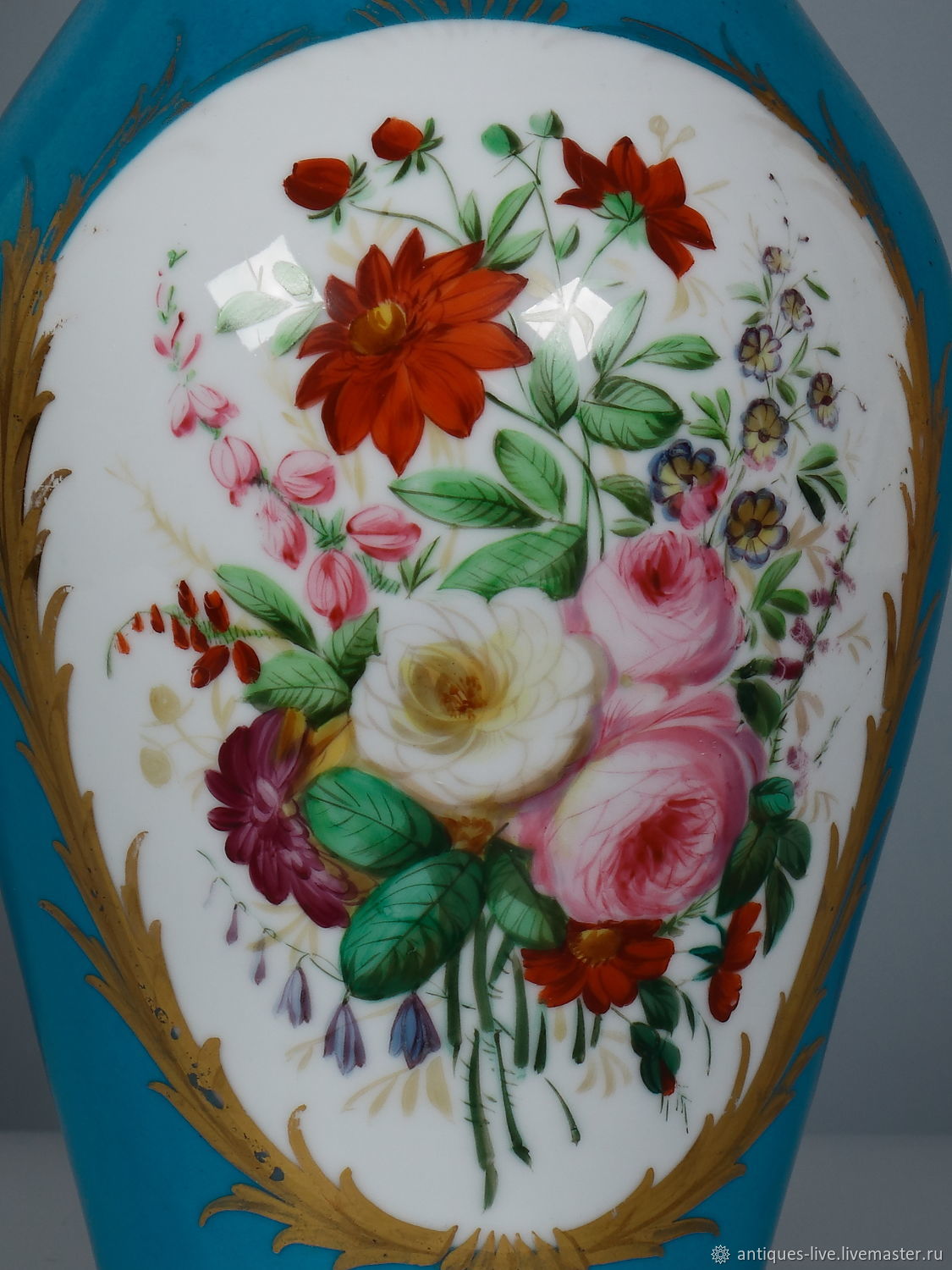 Винтаж: Старинная фарфоровая ваза. Франция