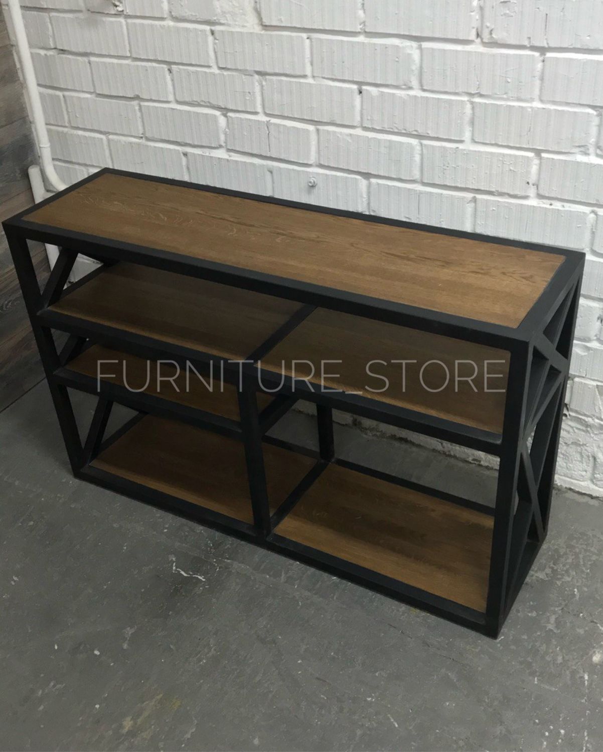 Тумбы: Консоль в стиле лофт из дуба