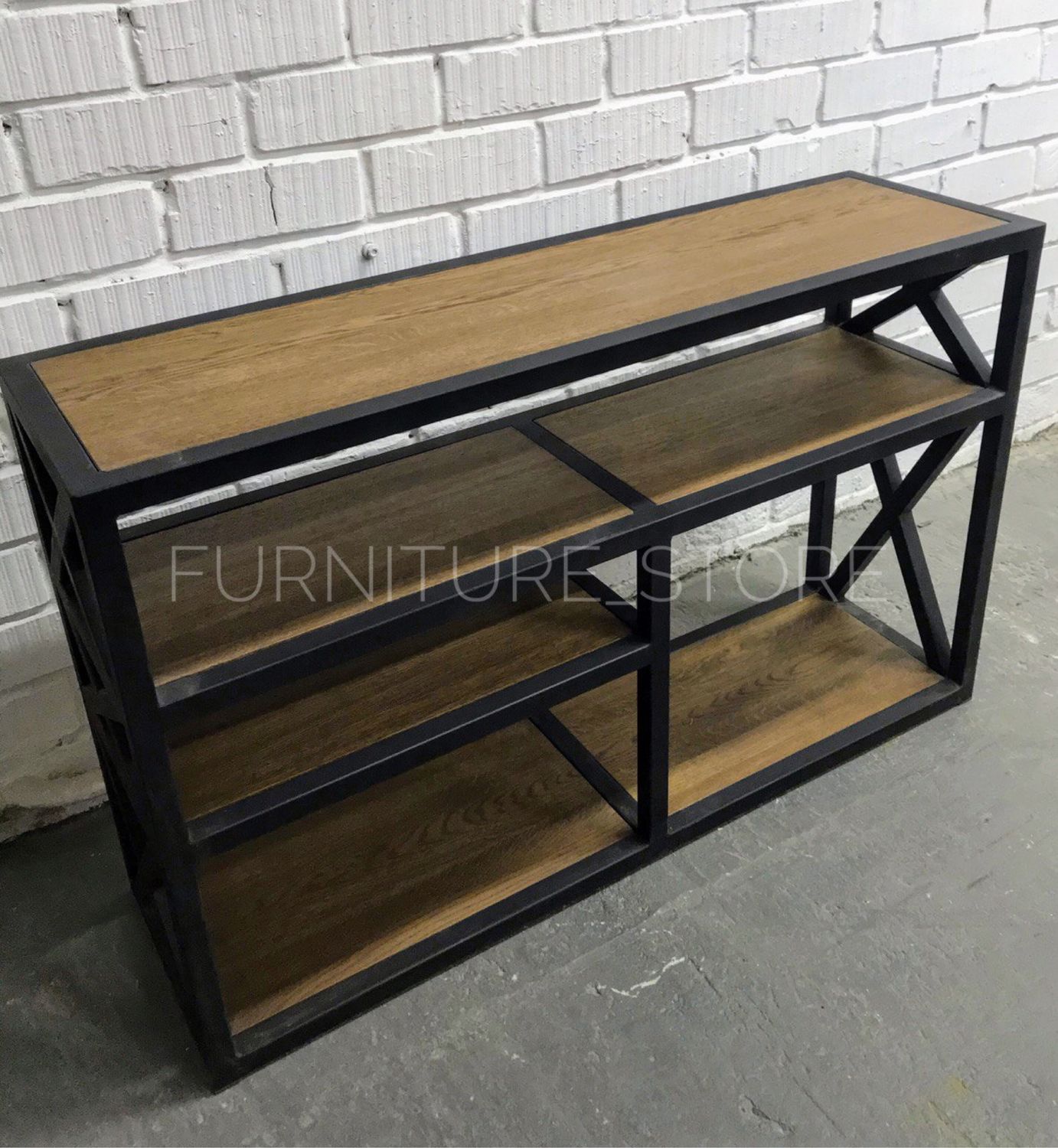 Тумбы: Консоль в стиле лофт из дуба