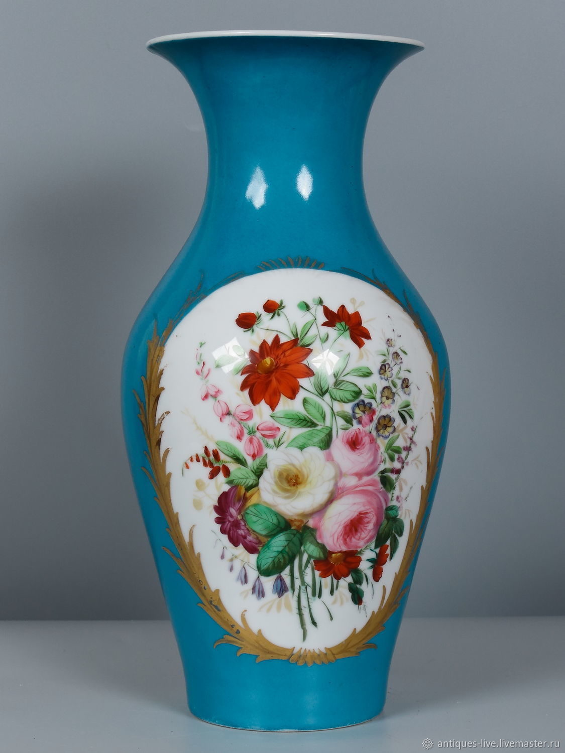 Винтаж: Старинная фарфоровая ваза. Франция