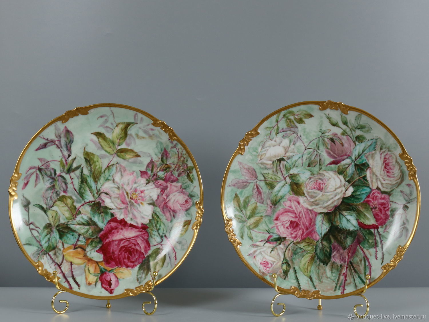 Винтаж: Редкие антикварные тарелки. Лимож, Франция