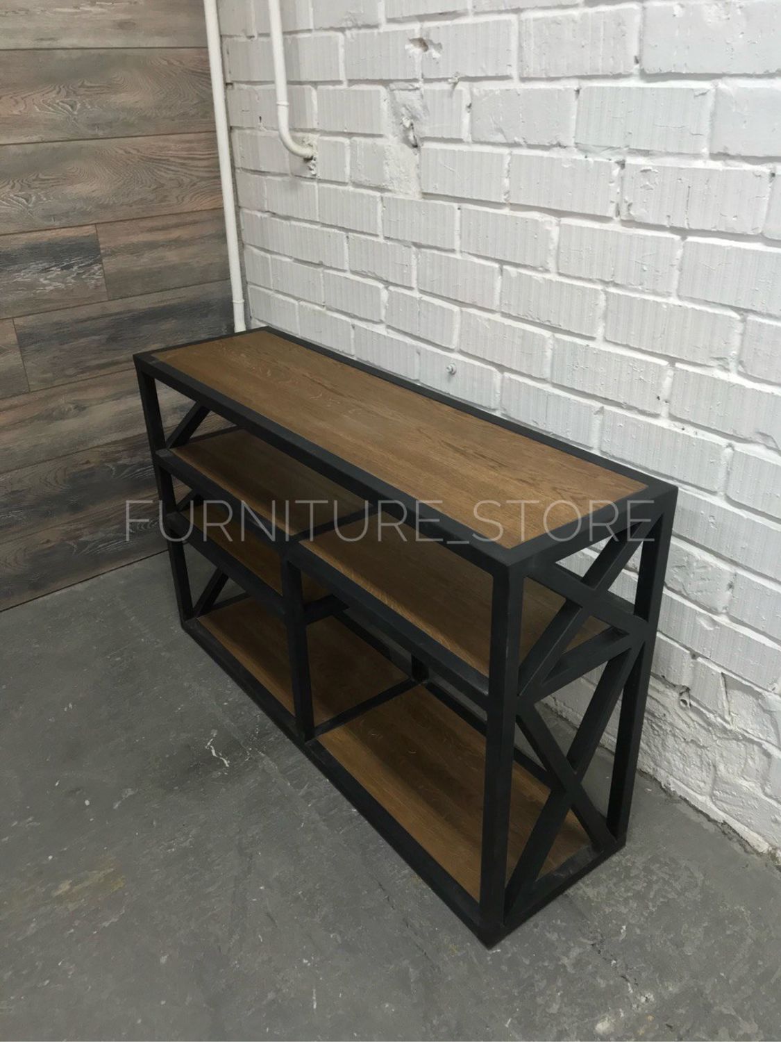 Тумбы: Консоль в стиле лофт из дуба