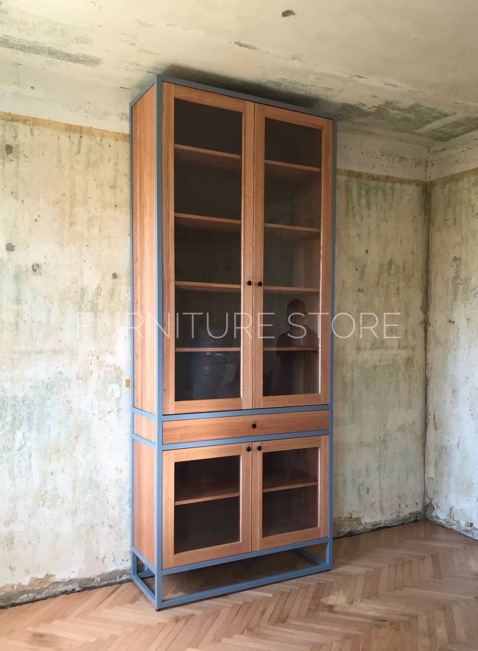 Шкафы: Шкаф лофт из массива ясеня