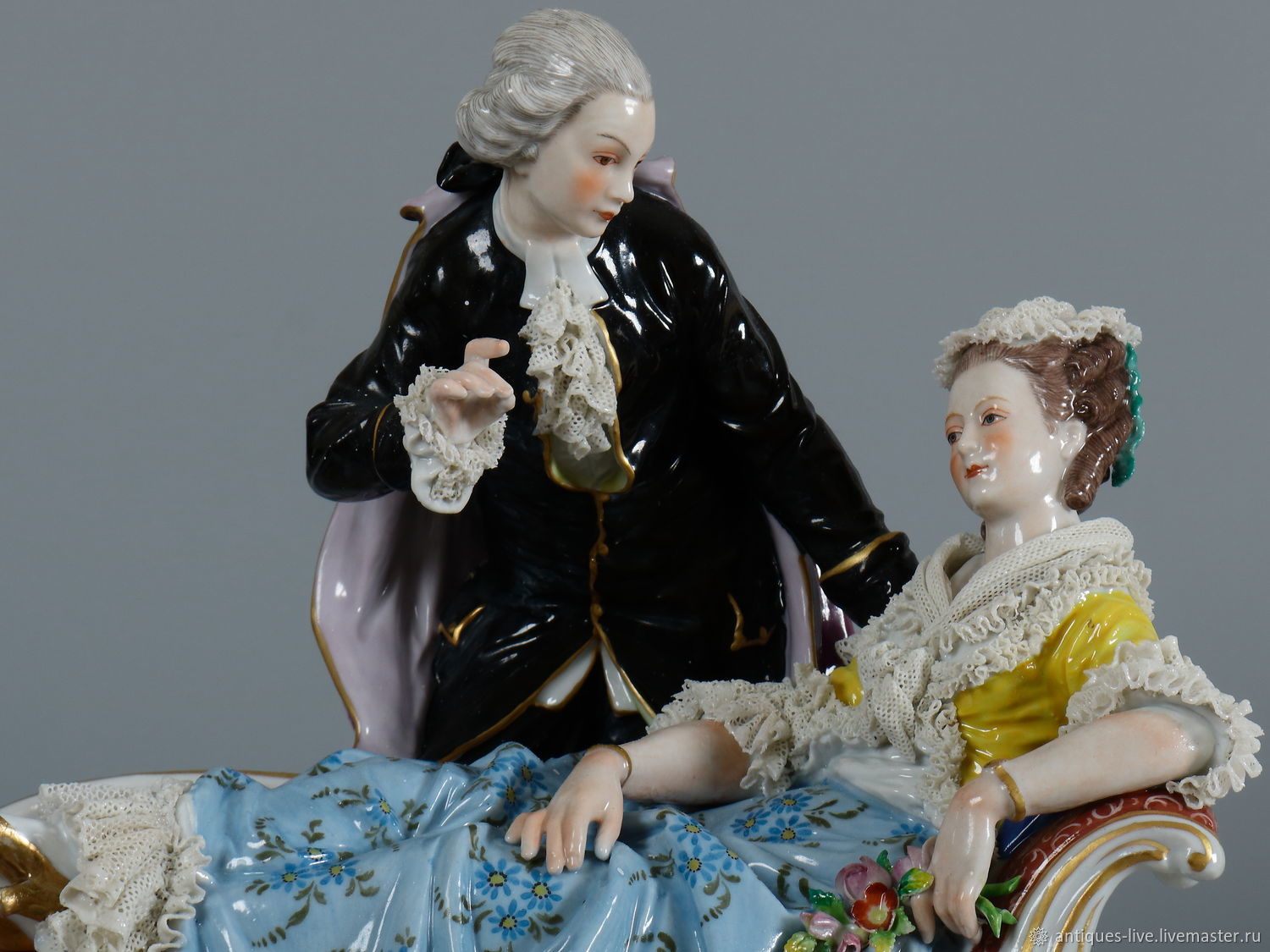 Винтаж: Старинная фарфоровая статуэтка. Германия