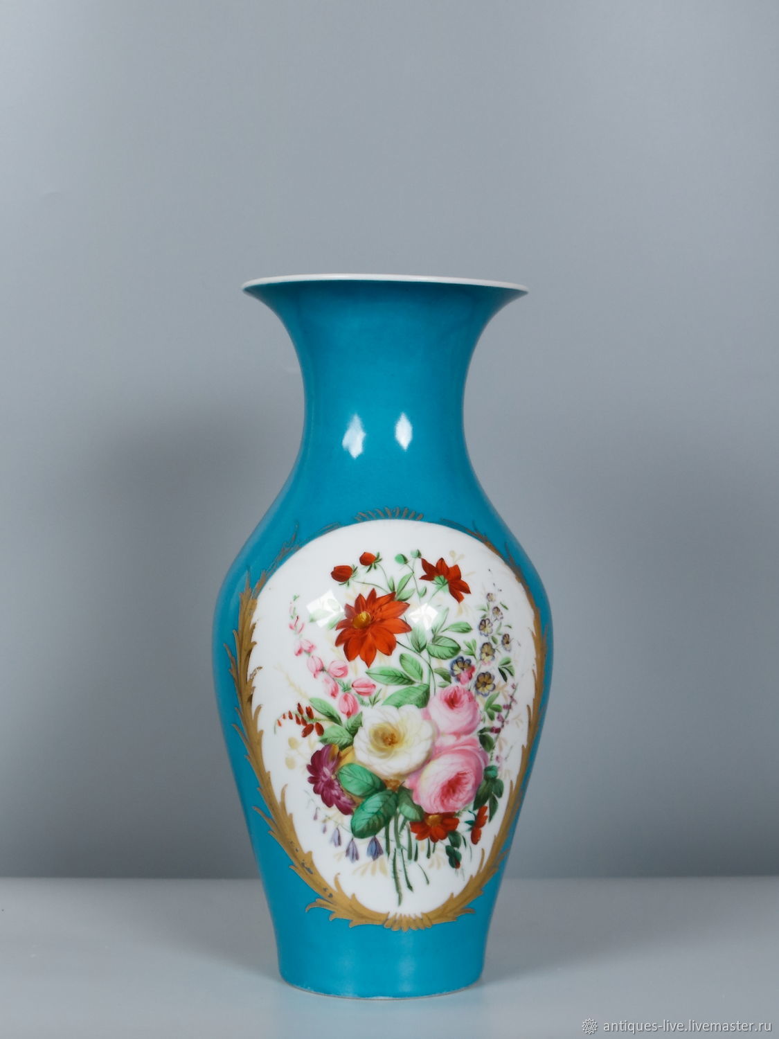 Винтаж: Старинная фарфоровая ваза. Франция