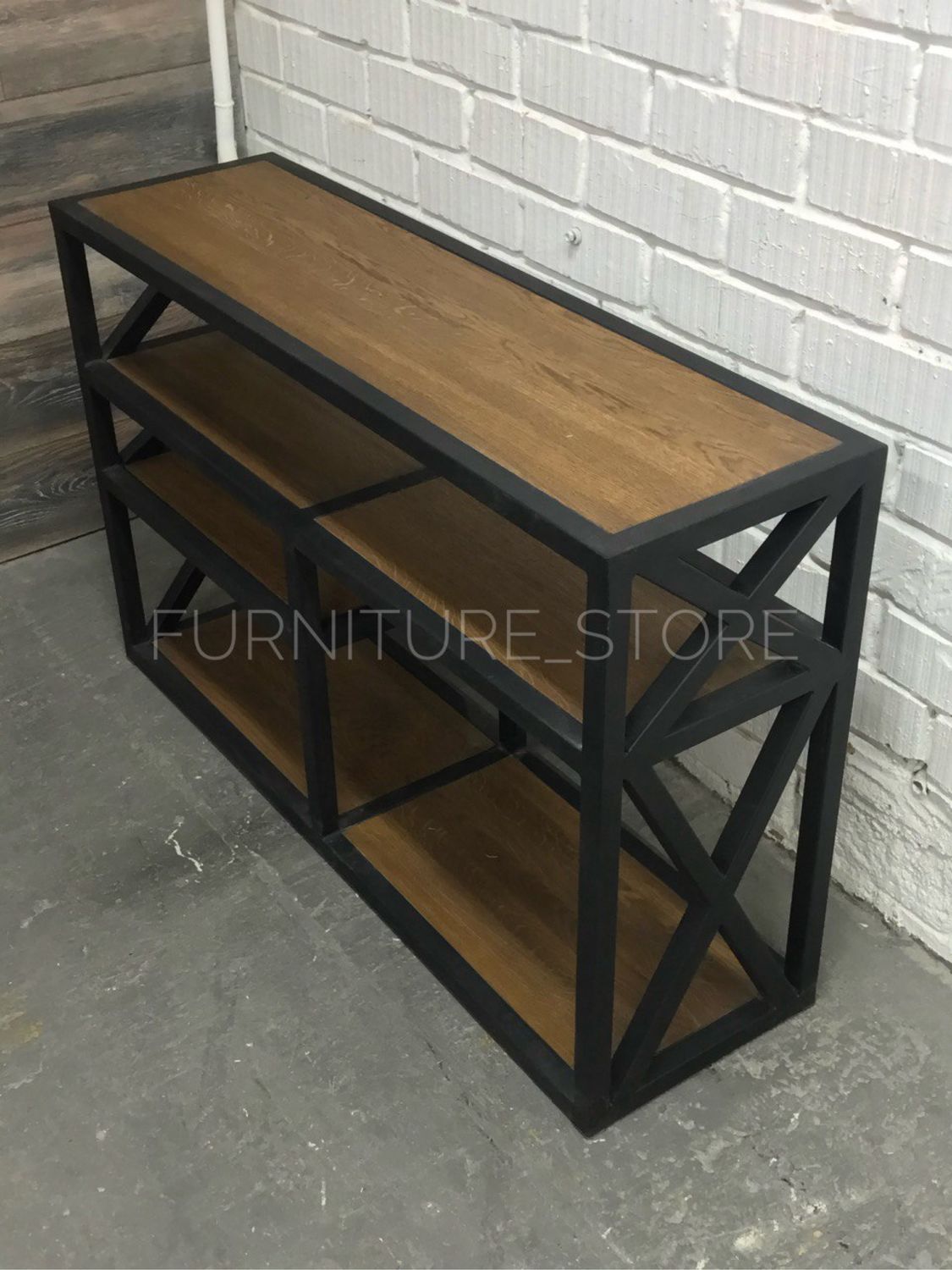 Тумбы: Консоль в стиле лофт из дуба