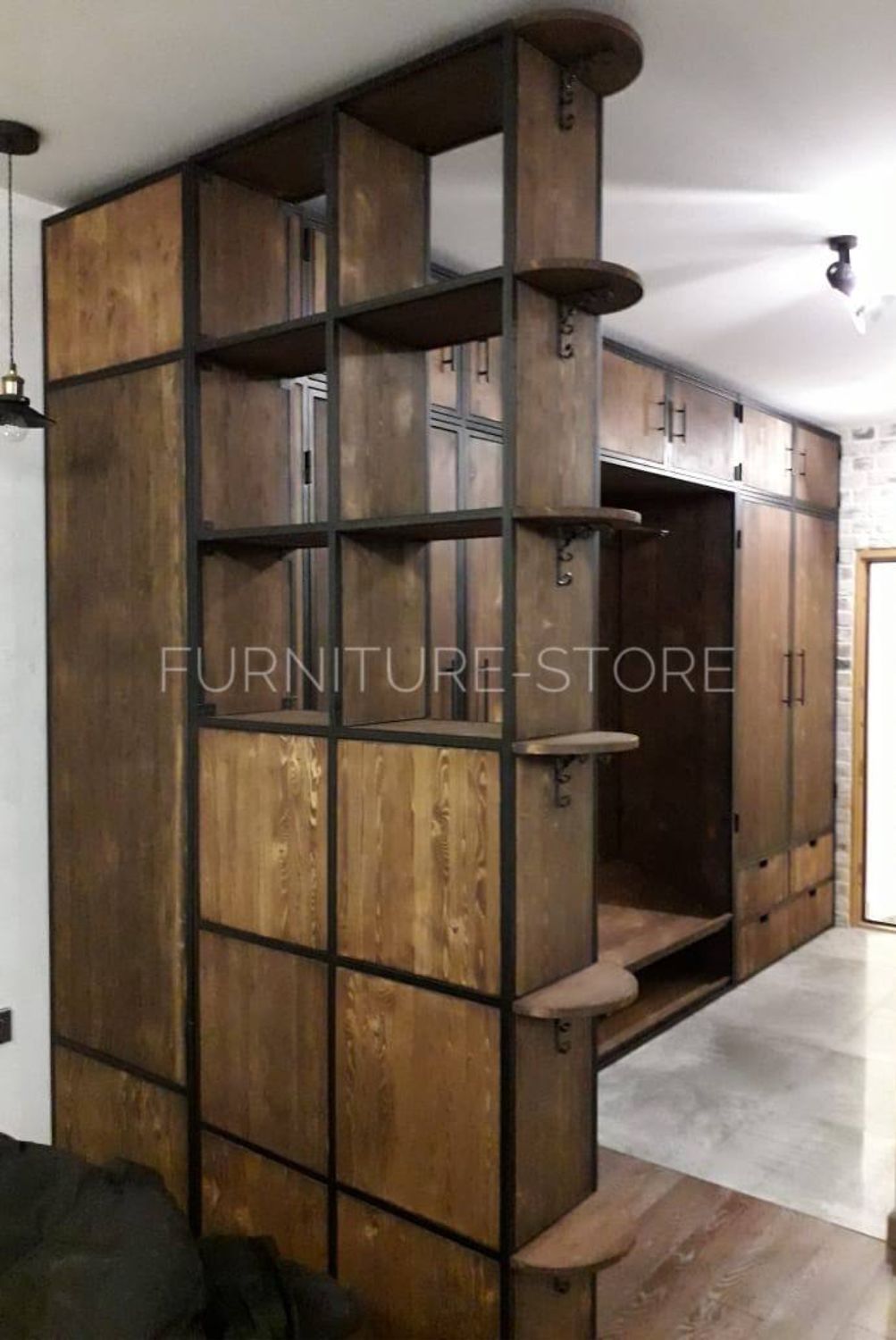 Шкафы: Шкаф в стиле лофт из сосны и металла
