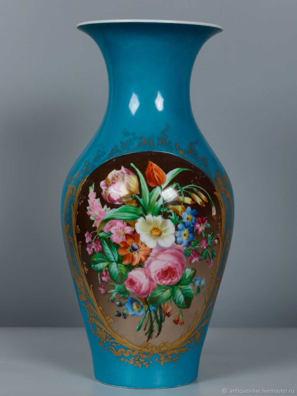 Винтаж: Старинная фарфоровая ваза. Франция