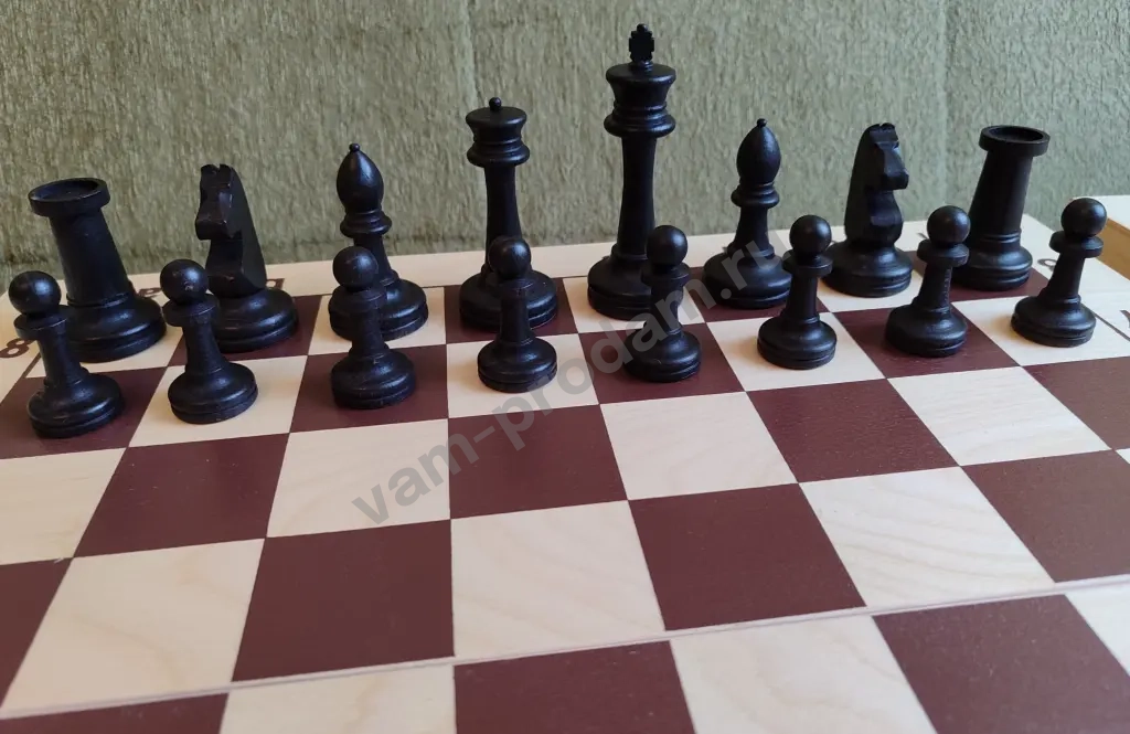 Шахматы большие, с утяжелением, из массива бука