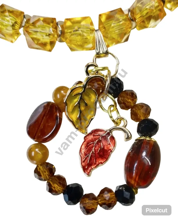 Осенний вальс" — комплект украшений ручной работы, новые