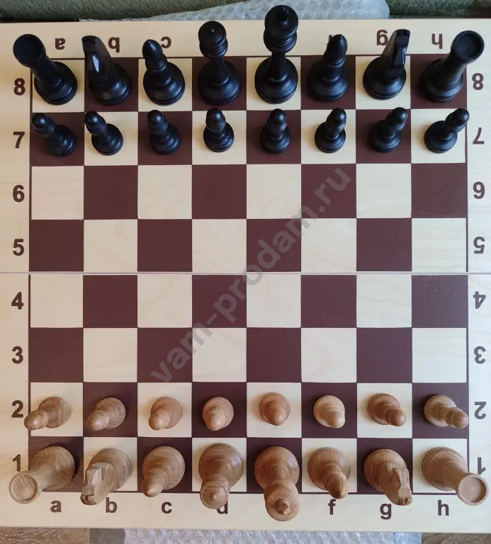 Шахматы большие, с утяжелением, из массива бука