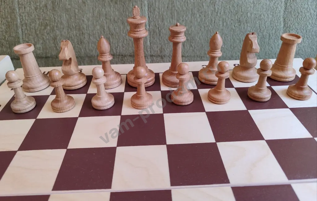 Шахматы большие, с утяжелением, из массива бука
