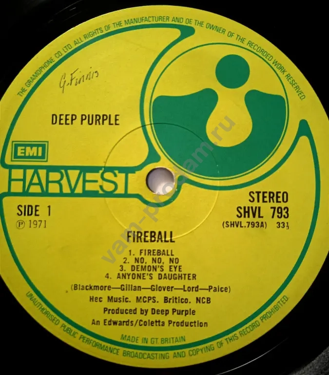 DEEP PURPLE - FIREBALL 1971 UK 1st. press
