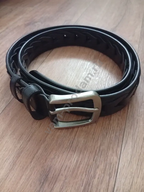 Ремень кожаный с плетением