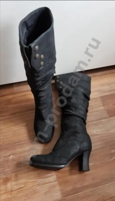 Сапоги р.38 натур. нубук, очень красивые