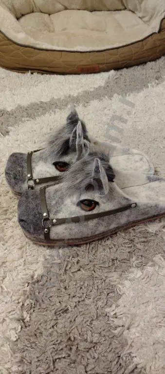 Валяные тапочки кони Ручная работа