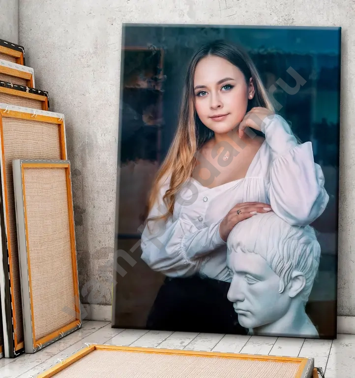 портрет по фото на холсте