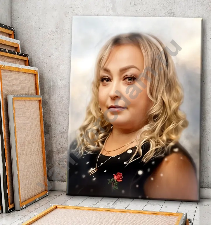 портрет по фото на холсте