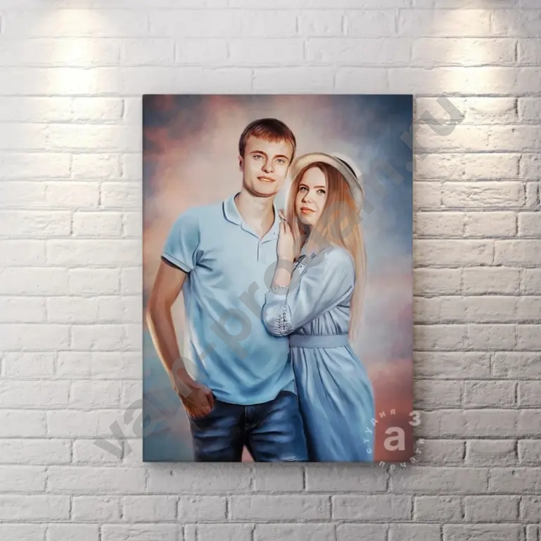 портрет по фото на холсте